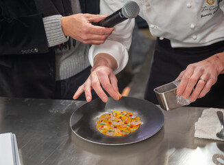 Cooking masterclass for visitors, great chefs high cuisine French restaurants, fine dining, winter...