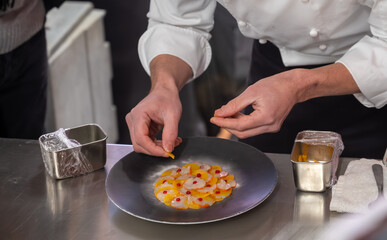 Cooking masterclass for visitors, great chefs high cuisine French restaurants, fine dining, winter festival, Avenue de Champagne, Epernay, France