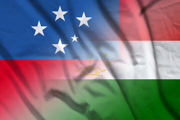 Samoa and Tajikistan official flag international relations TJK WSM