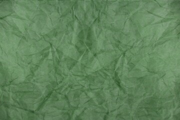 Crumpled green paper texture