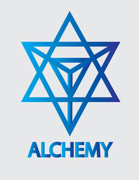 Logo linear star isoteric symbol of magic for your company