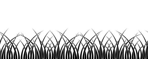 grass seamlass pattern isolated on white background