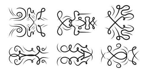 swirl design elemen set for decoration