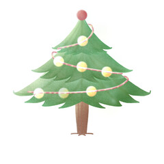 christmas tree isolated on white