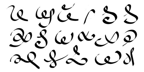 swirl decoration set collection for pattern and repetation design element