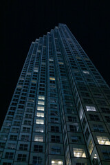 Naklejka premium Miami architecture and streets at night