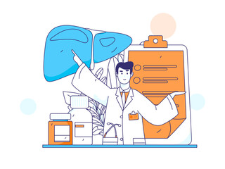 Medical characters fighting the epidemic flat vector concept operation hand drawn illustration
