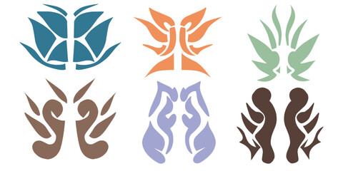 Abstract Simetry Shape Graphic Element for Decoration