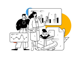 Medical characters fighting the epidemic flat vector concept operation hand drawn illustration

