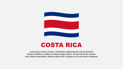 Costa Rica Flag Abstract Background Design Template. Costa Rica Independence Day Banner Social Media Vector Illustration. Costa Rica Background