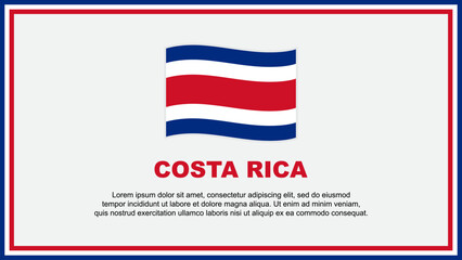 Costa Rica Flag Abstract Background Design Template. Costa Rica Independence Day Banner Social Media Vector Illustration. Costa Rica Banner