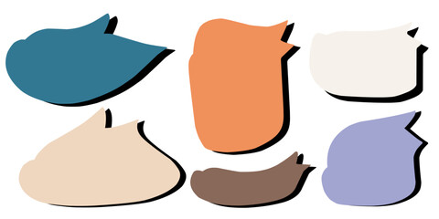 set collection of label with various size and shadow for text or speech background