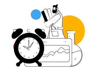 Medical characters fighting the epidemic flat vector concept operation hand drawn illustration
