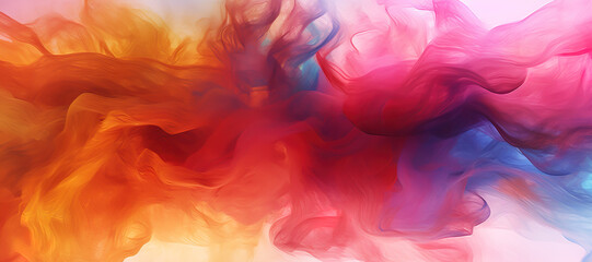 colorful smoke, gas, fog, watercolor 13 - obrazy, fototapety, plakaty