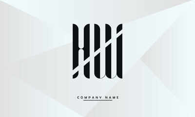 HW, WH, H, W Abstract Letters Logo Monogram