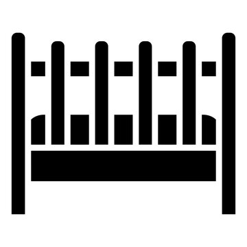 baby bed glyph icon