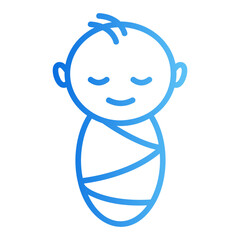baby boy gradient icon
