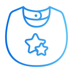 baby bib gradient icon