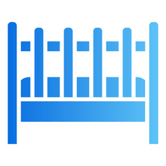 baby bed gradient icon