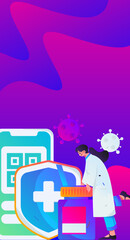 Medical characters fighting the epidemic flat vector concept operation hand drawn illustration
