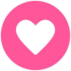 love or heart shape icon on circle background