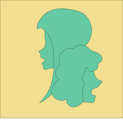 Two people angry illustration simple with line art