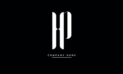 HP, PH, H, P Abstract Letters, Logo Monogram