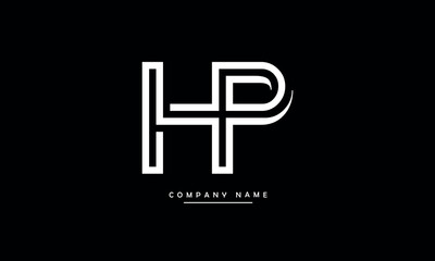 HP, PH, H, P Abstract Letters, Logo Monogram