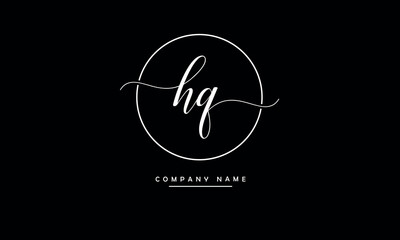 HQ, QH, H, Q Abstract Letters Logo Monogram