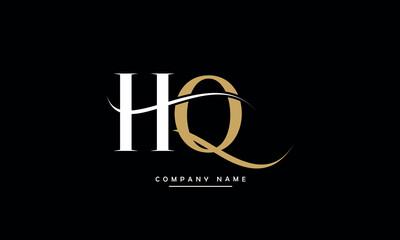 HQ, QH, H, Q Abstract Letters Logo Monogram