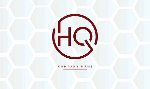HQ, QH, H, Q Abstract Letters Logo Monogram