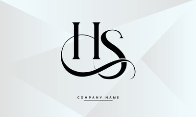 HS, SH, H, S Abstract Letters Logo Monogram