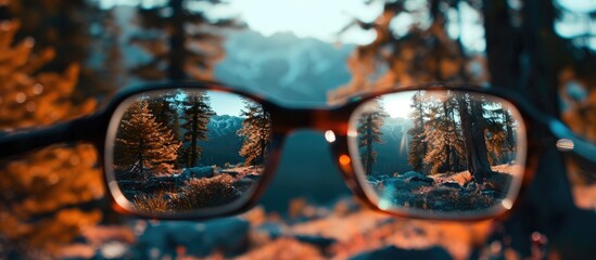 Nature viewed through glasses