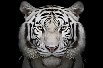 Portrait of a Royal White Tiger