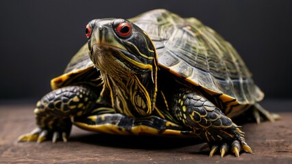 Obraz premium Reptile isolcated in black background