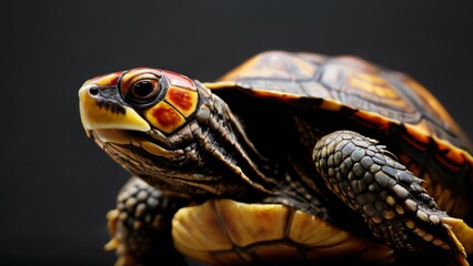 Fototapeta premium Reptile isolated in black background