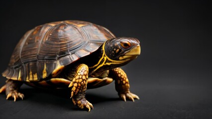 Obraz premium Reptile isolated in black background