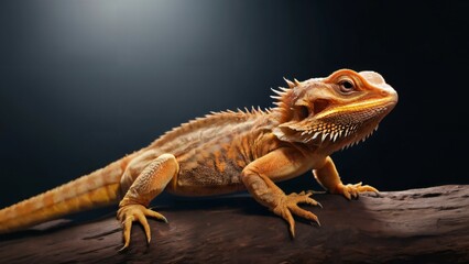 Naklejka premium Reptile isolated in black background