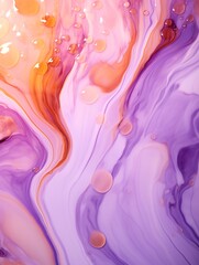 Lavender Marble with Fire Vertical Background. Abstract stone textured backdrop with shiny water drops. Bright natural realistic surface. AI Generated Photorealistic Illustration.