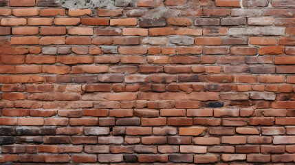 Fototapeta premium Old red brick wall background