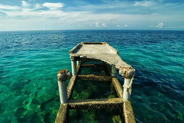 Broken pier of the harbor