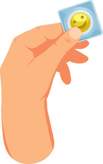 anti depression illustration with hand and pill