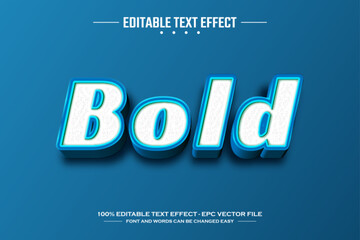 Bold 3D editable text effect template