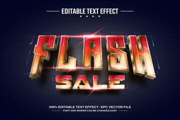 Flash sale 3D editable text effect template