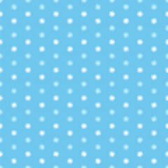 blue repetitive background. simple snowflakes. vector seamless pattern. winter holiday. christmas design template for greeting card, banner, flyer, invitation. modern stylish texture