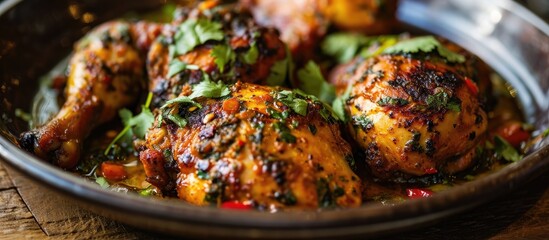 Delicious Punjabi-style chicken, packed with flavors, ideal for any occasion. - obrazy, fototapety, plakaty