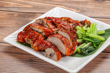 Asian cuisine - roasted duck with skin