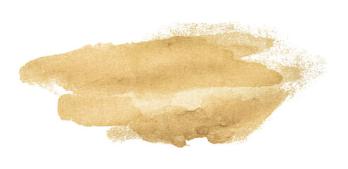 Light brown watercolor background. Artistic hand paint. Isolated on transparent background.