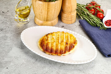 Grilled Greek traditional cheese - haloumi