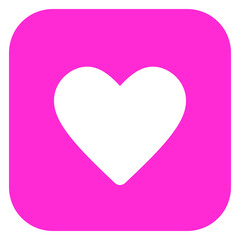 love, heart shape icon on square background